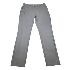 7 Diamonds Zuma Pant Mens 36x34 Light Gray Stretch Performance Golf Chino Pants